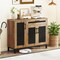 Natural Black Buffet Cabinet Storage with Drawers Doors Adjustable Shelves